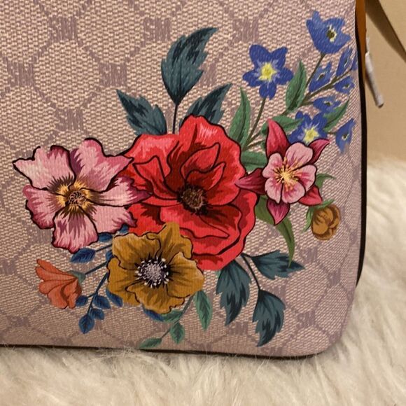 NWT Steve Madden (BFelipe) Satchel/ Crossbody Bag SM Logo w / Floral Design - Picture 2 of 16